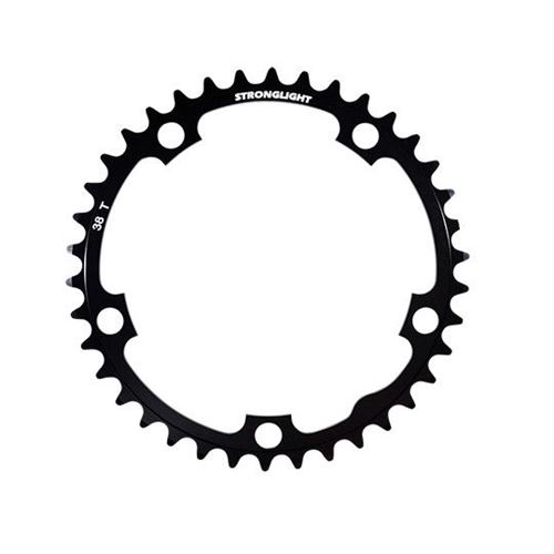 Plateau route diam 130 inter 38dts noir alu 5083 strong 8/9/10v. 5 branches.