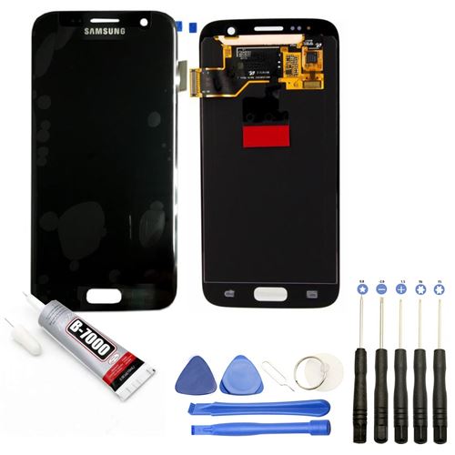 Visiodirect® Ecran complet: Vitre + LCD compatible avec Samsung Galaxy S7 SM-G930 NOIR+ Kit outils + Colle B7000 Offerte