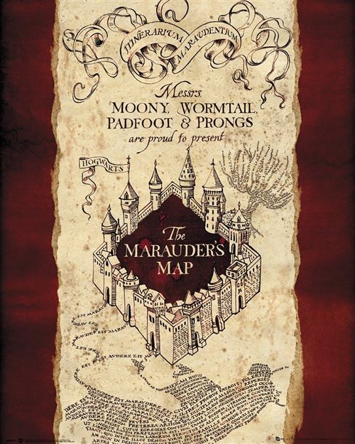 Affiche Mini Harry Potter Carte du Maraudeur 40x50cm