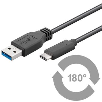 Cable Usb 3 0 Vers Usb Type C 0 50m Cables Usb Achat Prix Fnac