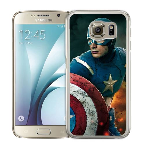 Coque pour Samsung Galaxy S7 Edge captain america comics avengers