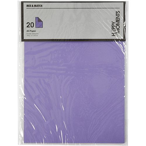 Creotime papier texturé 21 x 29,7 cm 20 pièces violet