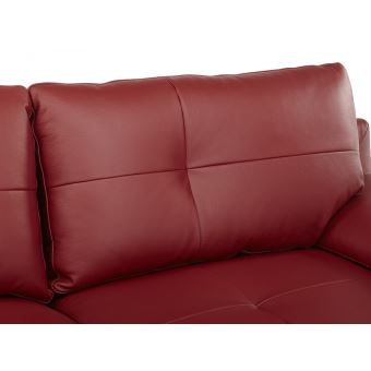 Canape 3 Places Cuir Luxe Orgullosa Rouge Achat Prix Fnac