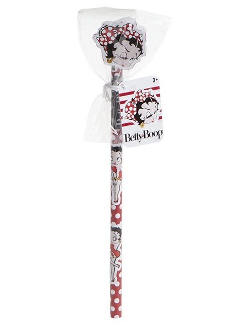 Kamparo Crayon Betty Boop à pois blanc gomme à effacer