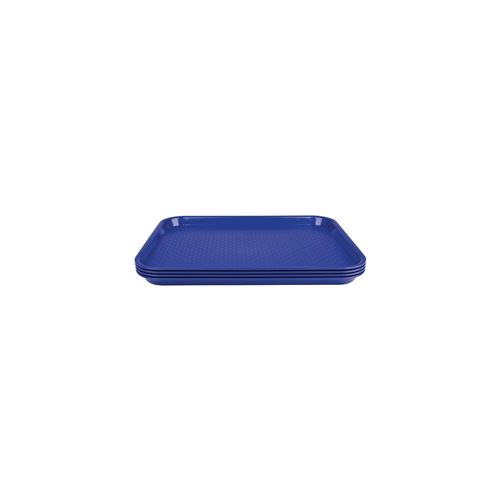 Plateau fast food en plastique kristallon bleu