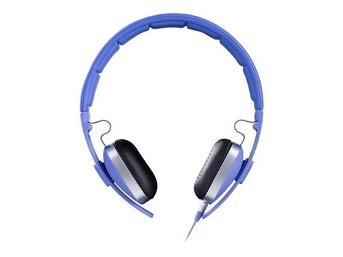 HIDITEC WAVE - Koptelefoon met micro - op oor - met bekabeling - 3,5 mm-stekker - blauw
