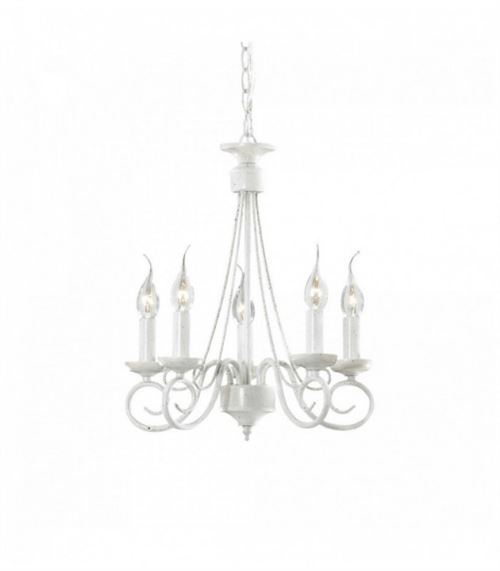 Suspension Blanche antique BRANDY 5 ampoules