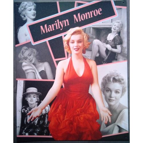 plaque marilyn monroe montage plusieurs photos tole affiche