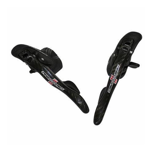 Levier-manette route campa 11v. record carbone (paire) avec transmissions