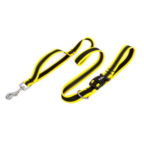 Meilleurs prix pour Laisses TUFFHOUND pour chien - Jaune&Noir (Taille: M)