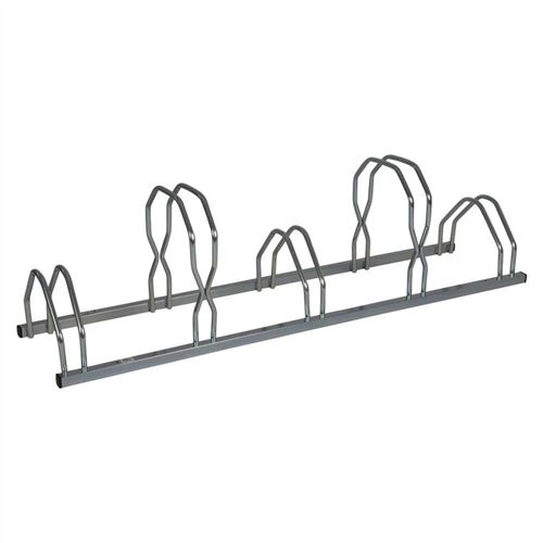 Garage 5 velos tubes renforces avec hauteur decalee (lg160xl40xh26-43cm) produit francais