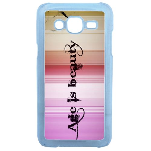 Coque L'age Est La Beauté Art Graphique Compatible Samsung Galaxy J5 Transparent