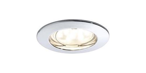 Spot LED encastrable LED intégrée Paulmann Coin 92759 blanc chaud 20.4 W chrome set de 3