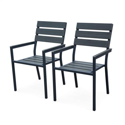 Salon De Jardin Monaco En Bois Composite Et Aluminium Table 150cm