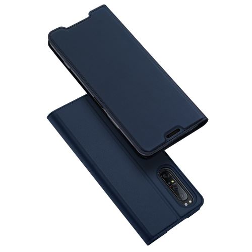Etui en PU avec porte-carte bleu foncé pour votre Sony Xperia 1 II