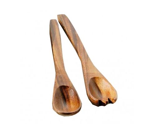 Couverts à Salade en Acacia