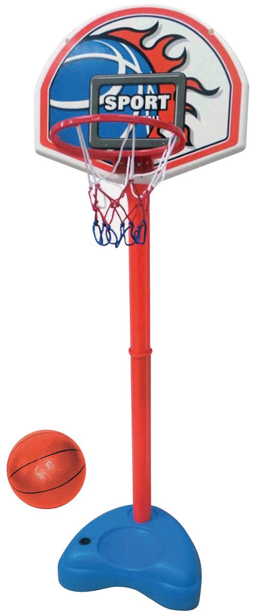 Panneau de basket sur pied ajustable et ballon