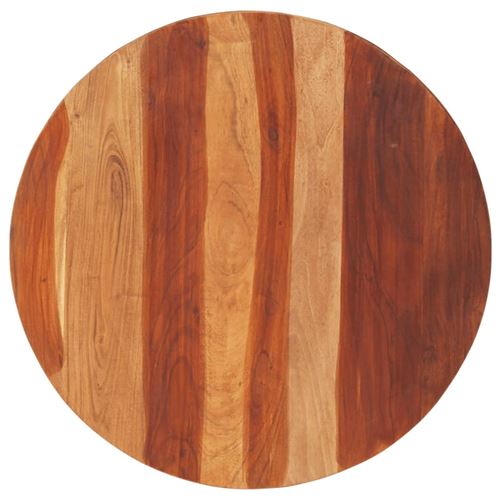 vidaXL Dessus de table Bois solide Rond 25-27 mm 70 cm