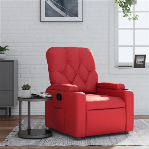 Vidaxl Rouge Fauteuil Inclinable Similicuir - Image 3