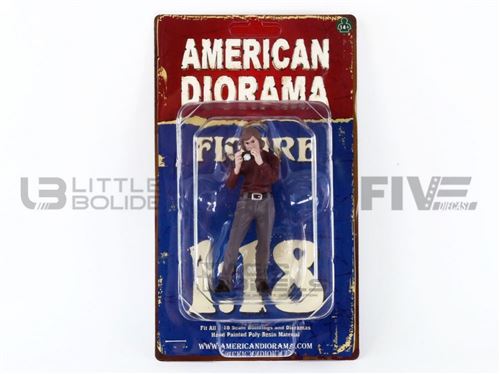 Voiture Miniature de Collection AMERICAN DIORAMA 1-18 - FIGURINES Race Day Figurine II - Grey - 76284