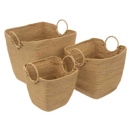 Non Communiqué Beige Five Simply Smart - Lot De 3 Paniers De Rangement "Solar" 34Cm Naturel