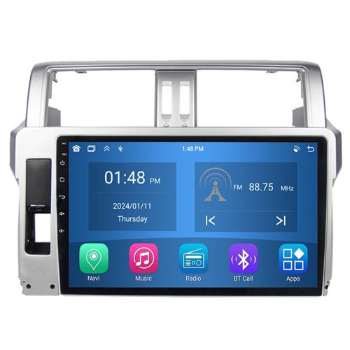 Autoradio RoverOne® Bluetooth CarPlay Android Auto Navigation 4Go RAM 64Go ROM pour Toyota Land Cruiser Prado 150 2013-2017