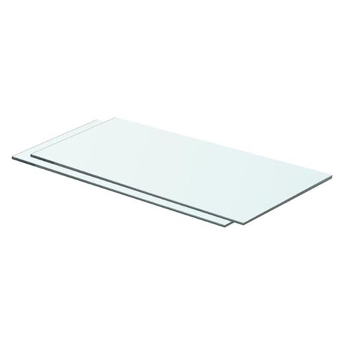 vidaXL Panneaux d'étagère 2 pcs Verre Transparent 60x25 cm