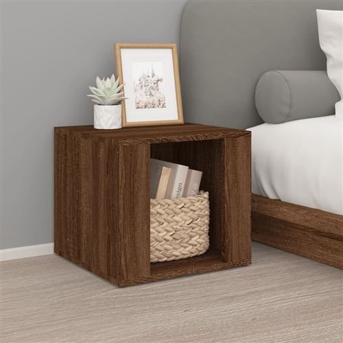 Vidaxl Marron Table De Chevet Chêne - Image 3