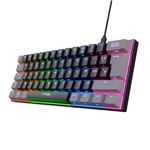 Trust GXT 867 ACIRA - Clavier - mécanique - 60% - mini - rétroéclairé - USB - AZERTY - Français - commutateur : Outemu Red - noir - boîte en carton
