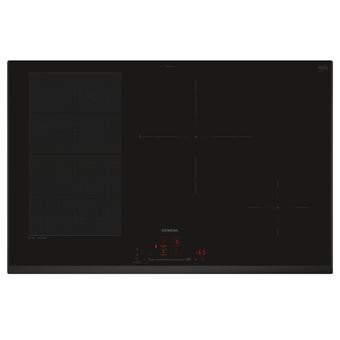 Table de cuisson induction 80cm 4 feux 7400w noir Siemens EX851HEC1F