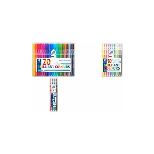 STAEDTLER Fineliner broadliner BRILLIANT COLOURS, étui de 4