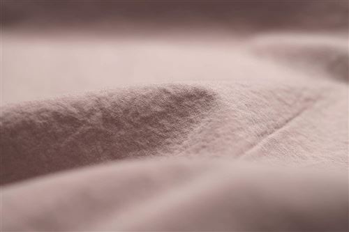 L1NK STUDIO Drap Plat uni pour lit 105 cm (210X280cm) 100% Coton (Percale 200 Fils) Smokey Pink