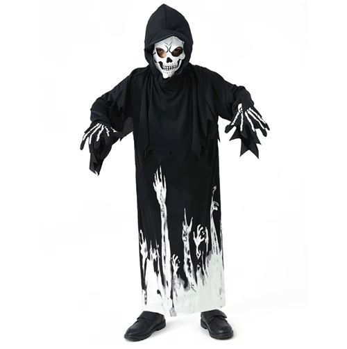 Déguisement enfant pour jeu de rôle : La Mort sans faux - ciseau lumineux, pour Halloween, taille L