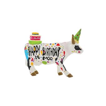 Sculpture De Vache Cow Parade En Ceramique Multicolore Modele Joyeux Anniversaire Longueur 16 5 Cm Et Hauteur 11 Centimetres Achat Prix Fnac