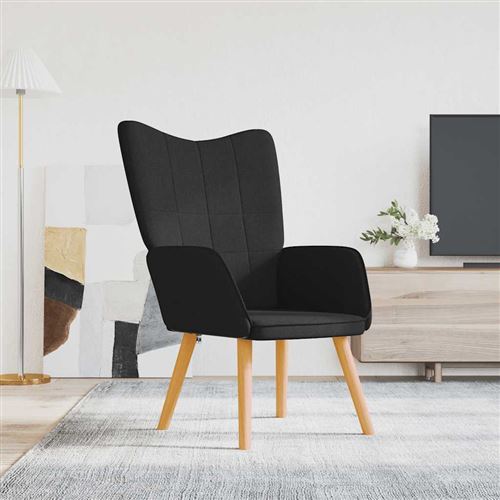 Non Communiqué Noir Vidaxl Relaxstoel Tissu