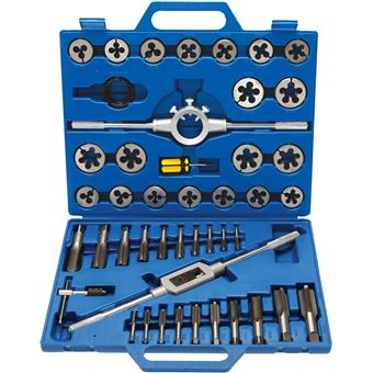 Coffret De Tarauds Et Filières BGS Technic - Du M2 Au M18 - Pour Filetages Fins Et Spéciaux