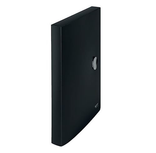 Non Communiqué Noir Boîte De Classement Plastique Recycle Leitz Dos De 2,5 Cm - Lot De 5