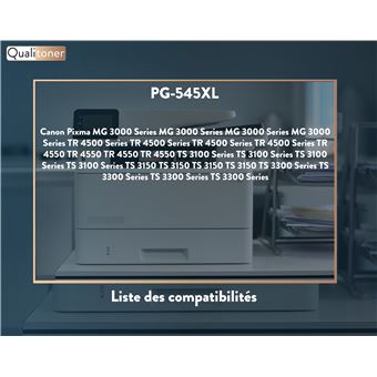 QUALITONER - 1 Cartouche compatible pour CANON PG-545 XL PG-545XL