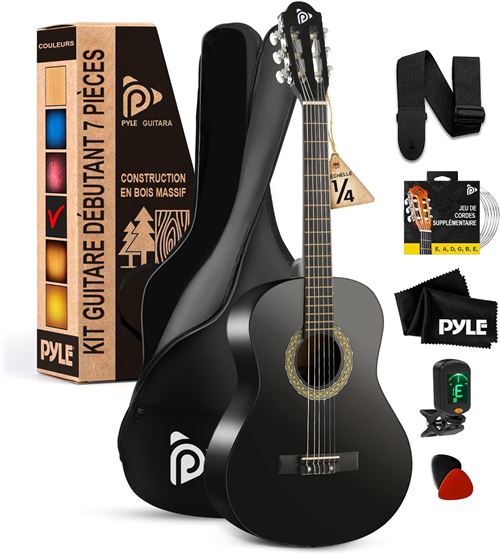 Guitare Acoustique - Pyle - 76 cm - Noir mat