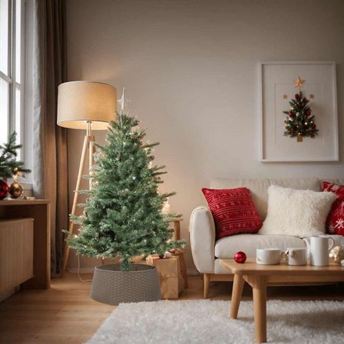 VIDAXL - Jupe de sapin de Noël - 65 cm - Marron - Image 2