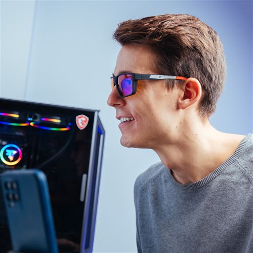 Horus X Lunettes Gaming Lunette Anti Lumiere Bleue Lunettes Ecran Jeux Video Console Ordinateur PC Accessoire Gamers Esport Anti Fatigue Oculaire REVOLUTION Orange Lunettes sport Achat prix fnac