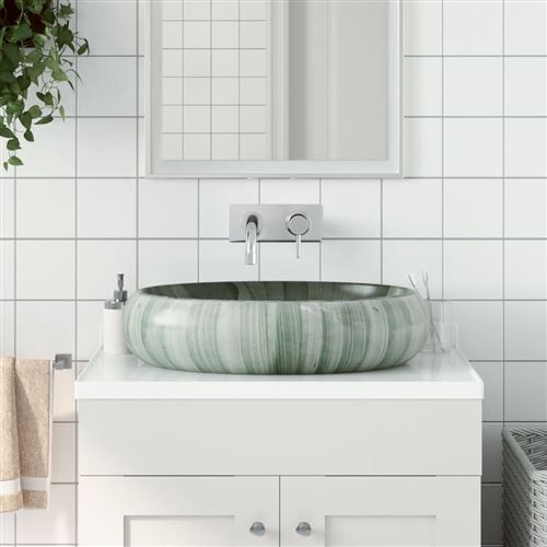 Lavabo Da Appoggio Verde Ovale 59x40x15 Cm Ceramica - Vidaxl