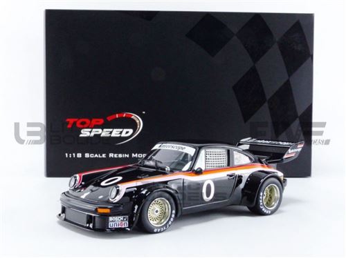 Voiture Miniature de Collection TOP SPEED 1-18 - PORSCHE 934/5 - Winner IMSA Laguna Seca 1977 - Black - TS0301