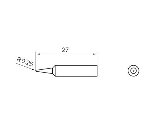 Weller XNT 1 Lötspitze Rundform Spitzen-Größe 0.5 mm Inhalt 1 St.