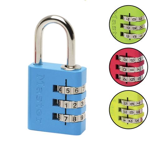 Master Lock 7630Eurdcol Cadenas À Combinaison Programmable En Aluminium, Couleur Aléatoire, 3 X 6,5 X 1,3 Cm - Image 4