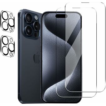 Verres Trempes et Protections Camera Arriere X2 Pour iPhone 15 Pro Max Little Boutik® - 1