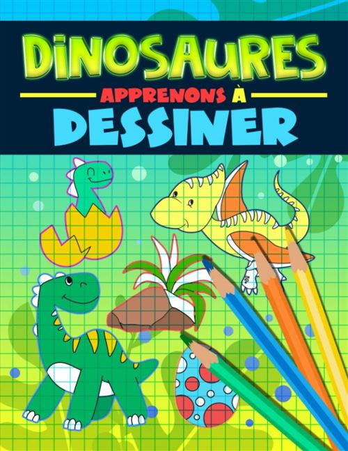Livre de dessin - Dinosaures - Cahier d'activités, 35 illustrations, 86 pages, Format A4