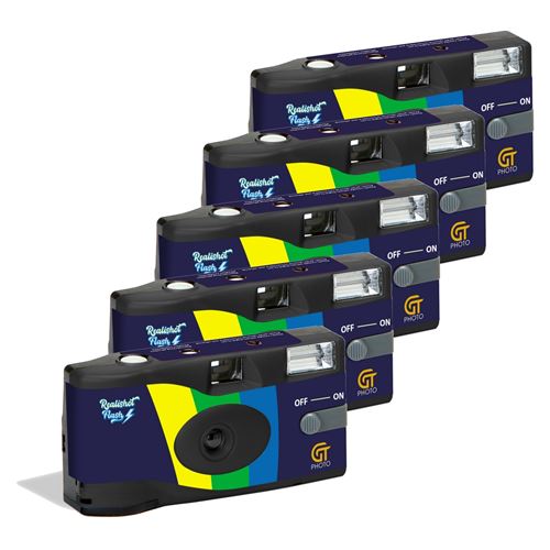 GT PHOTO  - pack 5 x appareil photo jetable realishot flash - 27 photos