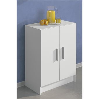 Meuble bas de cuisine coloris Blanc - Longueur 60 x profondeur 42 x hauteur 80 cm -PEGANE- - 1