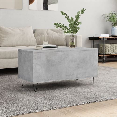 Vidaxl Salontafel 90X44,5X45 Cm Bewerkt Hout Betongrijs830976 - Image 3